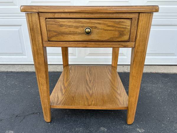 Side End Table Bedside With Drawer and Lower Shelf - $50 (Waukesha)63470634878723120