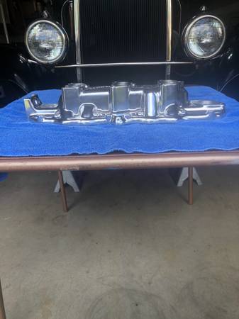 Flathead Ford Polished Tri Power Intake Manifold 1