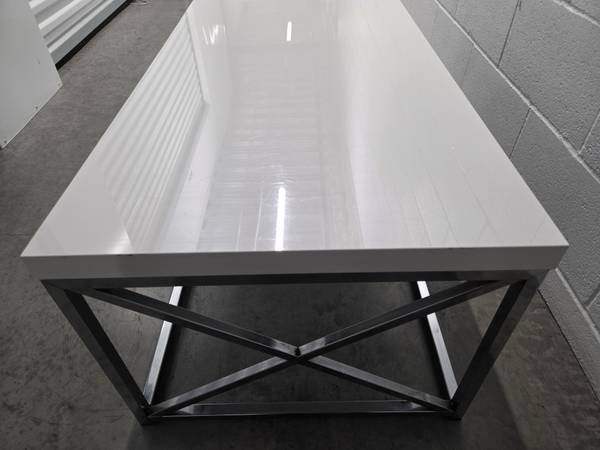 Rectangular Coffee Table - faux white 1
