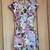 Vtg 60s Colorful Purple Floral Apron Smock/ Dress w/pockets/back tie 7 thumbnail