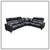 Ekornes Stressless Paradise Sectional In Navy Blue Aniline Leather 1 thumbnail