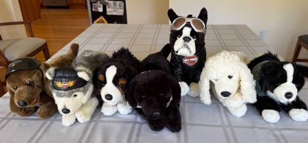 Harley Davidson Stuffed Toy Dogs, Seven (7) in All 1