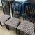 Set of five vintage black lacquer high back chairs 5 thumbnail