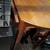 small wooden table w/expandable wings & 4 stools 5 thumbnail