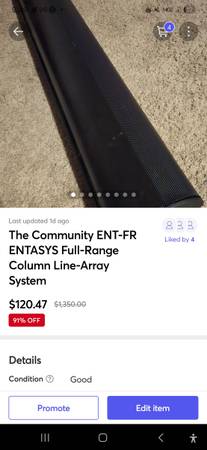 The Community ENT-FR ENTASYS full-range column line-array system 1