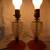 Pair of Vintage Glass Lamps with Pink Base 1 thumbnail