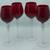 Set of 4 Beautiful Tall Ruby Crystal Wine Glasses 1 thumbnail