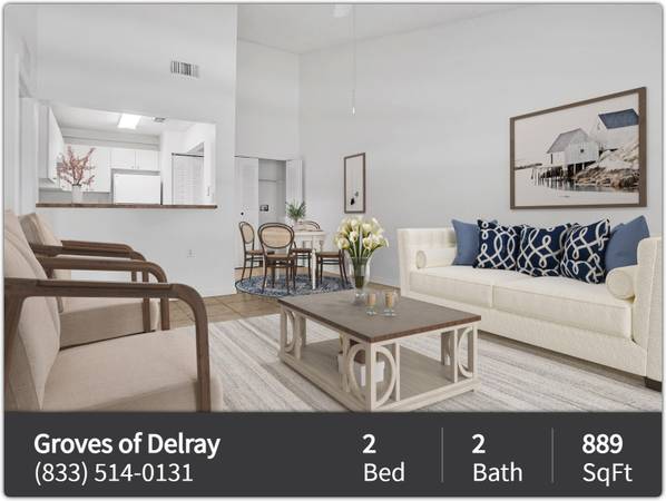 $1,500 / 2br - 889ft2 - 889 sqft 2 bd, 2 ba ready to lease! Come on over and check us out! (Delray Beach - Close to Beaches)64002013184002122