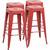 New Set of 4 30 Inches Metal Bar Stools High Backless Stools Indoor-Outdoor Stac 7 thumbnail