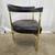 Atomic Era Brass and Black Vinyl Bow Back Vanity Chair 5 thumbnail