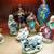 VINTAGE NATIVITY SCENE LIGHTED STABLE w/ 18 FIGURES - TABLE TOP SIZE 3 thumbnail