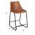 CB2 Roadhouse Leather Counter Bar Stools 6 thumbnail