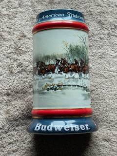 BUDWEISER ANHEUSER-BUSCH 1990 COLLECTOR BEER STEIN 1