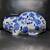 Large Blue & White Delft Style Sleeping Cat Figurine Chinoiserie Floral Ceramic 13 thumbnail