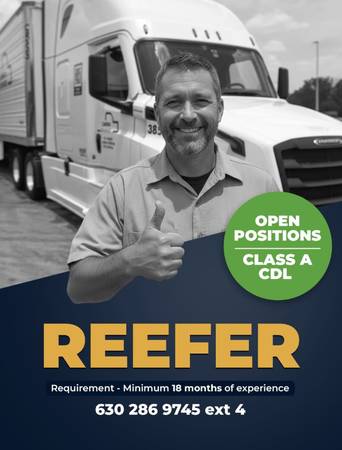Reefer Truck Driver, CDL A, OTR Solo and team 1