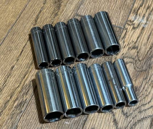 Craftsman Tools USA METRIC & SAE Deep Socket Set Lot 3/8" 6 PT 1