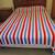 Red, White, & Blue Striped Afghan Blanket, Double Bed, Washable 1 thumbnail