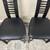 Set of 2 Black Metal Kitchen Dining Chairs 18” W 7 thumbnail