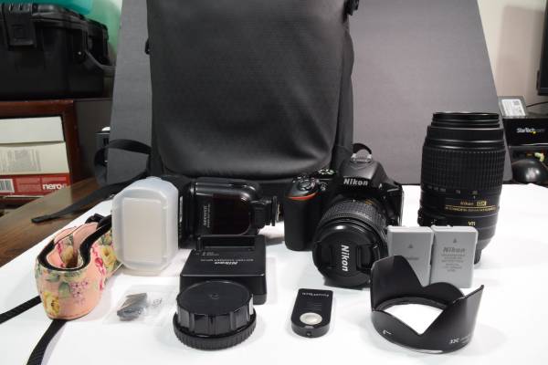 Nikon D5600 DSLR 24MP 18-55VR & 55-300VR lens 1