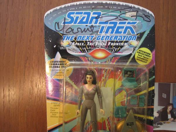 Autographed Star Trek Next Generation Deanna  Action Figure NIB SEALED 1