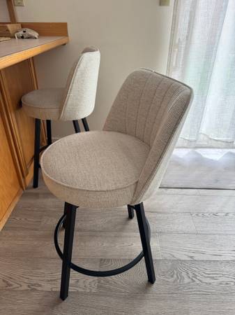 2 Upholstered Bar Stools 1