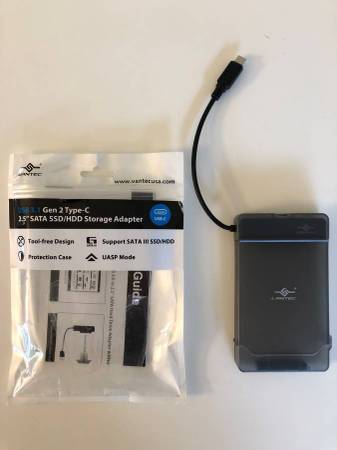 Vantec USB 3.1 Gen 2 Type-C 2.5" SATA SSD/HDD Storage Adapter 1