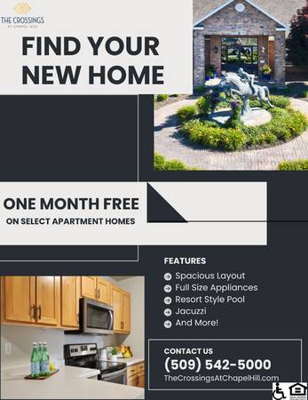 $1,575 / 2br - 1164ft2 - ONE MONTH FREE SPECIAL! MOVE-IN READY APARTMENTS (6626 Chapel Hill Blvd, Pasco, WA)63787014641923120