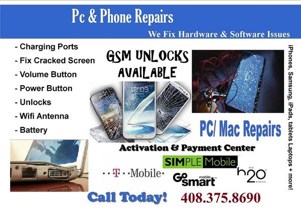 FIX IPHONE,IPAD,SAMSUNG,MOTO SCREN ,BATERY,PORT,PC,MAC,SALE PHONE,CALL 1