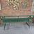 Rare Antique Long Ships Railing Wood & Iron Bench 9 thumbnail