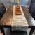 Elegant Brown Marble Dining Table with 4 Leather Chairs - Excellent Condition -  1 thumbnail