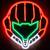 Metroid Samus Helmet plastic neon LED sign w/ dimmer switch -game room 2 thumbnail