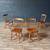 Set of American Colonial Style Dining Set w/ Stenciled Windsor Chairs, 3 thumbnail