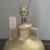 VINTAGE "BERMAN" JUG STYLE RIBBED GOLD Ceramic TABLE LAMP 2 thumbnail
