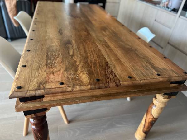 Solid mango wood dining table 1