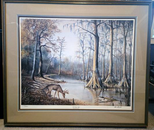 Artist Don Edwards "100 Years Ago" Red River Wetlands Framed Print - $250 (Kodak)63470965042563126