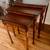 Tables nesting set of 3 tables solid wood mahogany finish vintage 5 thumbnail