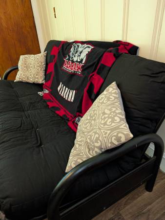 FUTON METAL WITH 9"Mattress - $100 (Anniston)63440276111235120