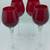 Set of 4 Beautiful Tall Ruby Crystal Wine Glasses 2 thumbnail