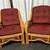 Rattan Armchairs, Maroon Cushions, SunBear brand, Malibu model EUC 3 thumbnail