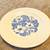 White Blue Ceramic Dinner Plate Round Glossy Finish Floral Pattern 1 thumbnail