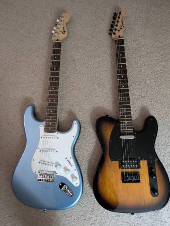 For Sale:  (2) Fender Squire Guitars 1