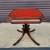 Vintage English Regency Table with Red Leather Top. 11 thumbnail