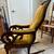 Antique Lincoln Rocker 1855-70. Reupholstered Mahogany Rocking Chair 3 thumbnail
