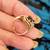 Ladies Ring Blue Sapphire Natural diamonds 14kt yellow gold size 5 6 thumbnail