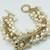 Vtg Banana Republic Pearl Crystal Wide Rhinestone Shrimp Toggle Bracel 1 thumbnail