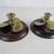 Pair Of Solid Brass Propeller Vintage Taper Candle Holders 5 thumbnail