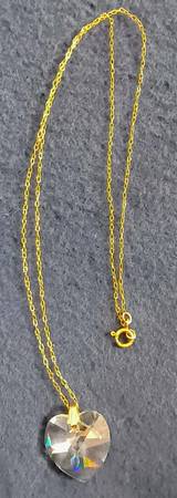 Crystal Heart Gold Filled Chain 1