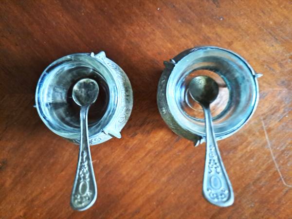 Vintage Salt Cellar w/ spoon - $1 (Brookline)63439208243457121