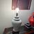 Vintage pierced Blanc de Chine Lamp - lights on top and bottom 18 thumbnail