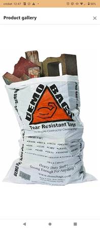 Contractor reusable demolition bags 1
